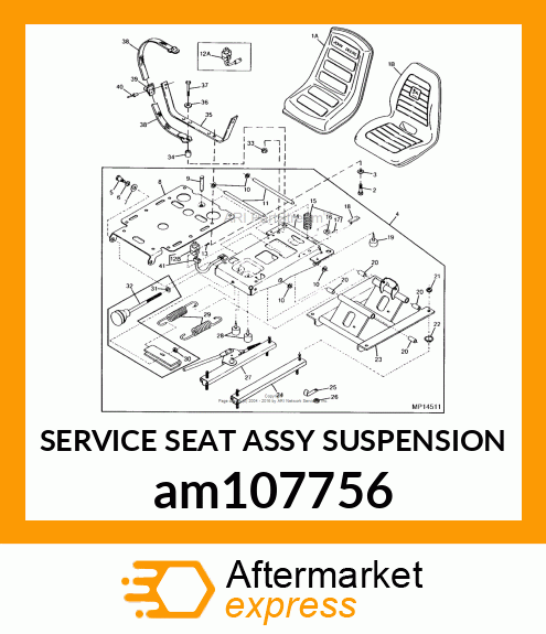 SERVICE SEAT ASSY SUSPENSION am107756