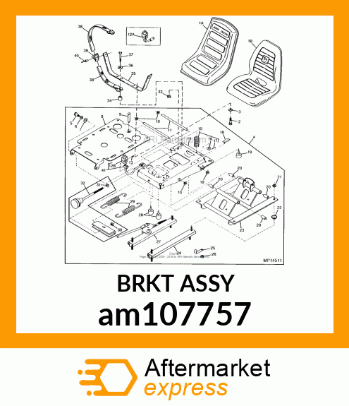 SERVICE SEAT ASSY SUSPENSION am107757