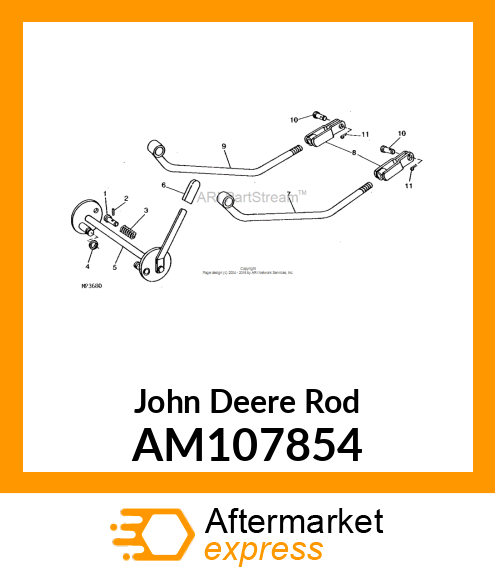 ROD, WELDED RH DRAFT AM107854