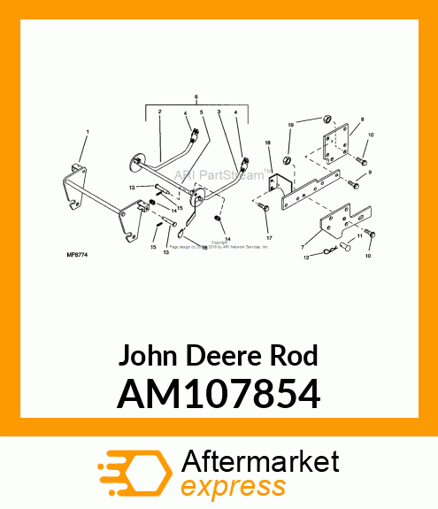 ROD, WELDED RH DRAFT AM107854