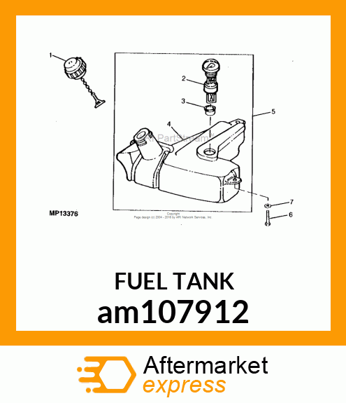 TANK, FUEL W/GAGE am107912