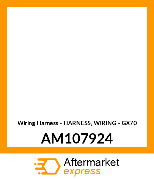 Wiring Harness - HARNESS, WIRING - GX70 AM107924