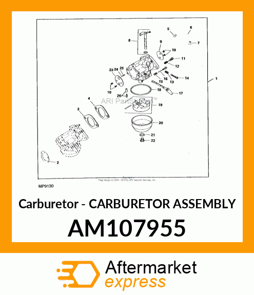 Carburetor - CARBURETOR ASSEMBLY AM107955