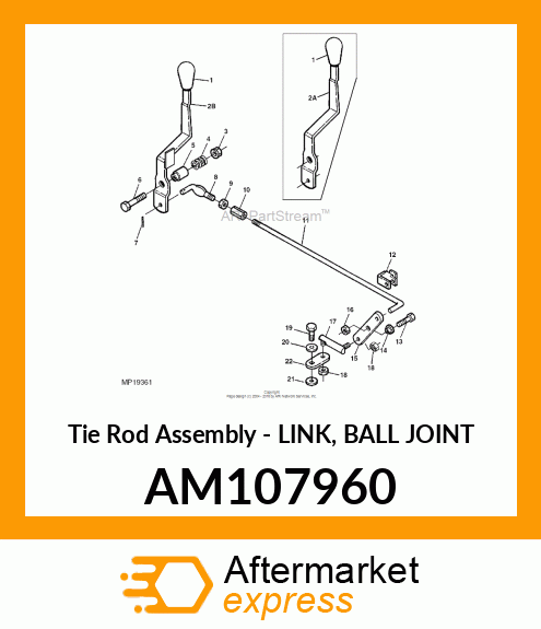 Tie Rod Assembly - LINK, BALL JOINT AM107960