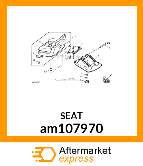 SEAT ASSY, HIGH BACK am107970