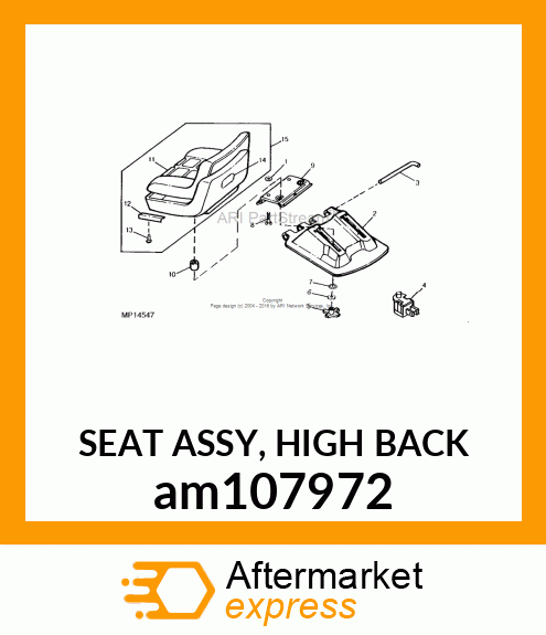 SEAT ASSY, HIGH BACK am107972