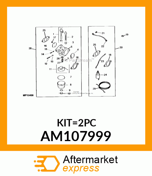 SHAFT, THROTTLE W/LEVER AND SEAL AM107999