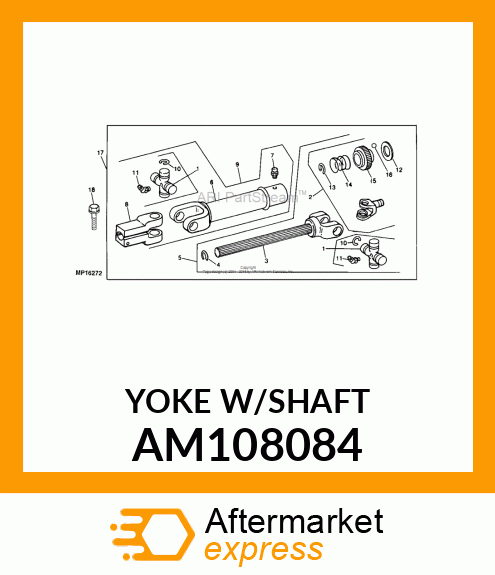 Yoke with Shaft AM108084