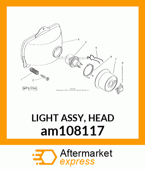 LIGHT ASSY, HEAD am108117