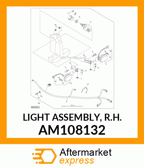 LIGHT ASSEMBLY, R.H. AM108132