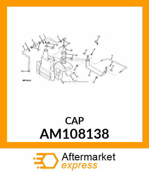 CAP, FUEL W/GASKET AM108138