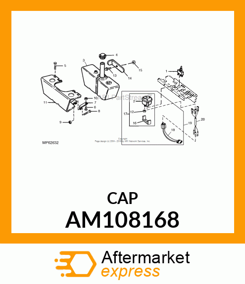 CAP, FUEL VENTED DIESEL AM108168