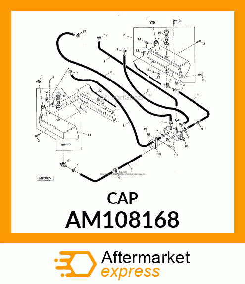 CAP, FUEL VENTED DIESEL AM108168