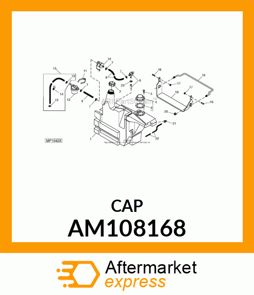 CAP, FUEL VENTED DIESEL AM108168