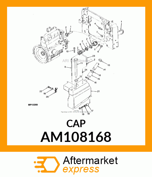 CAP, FUEL VENTED DIESEL AM108168