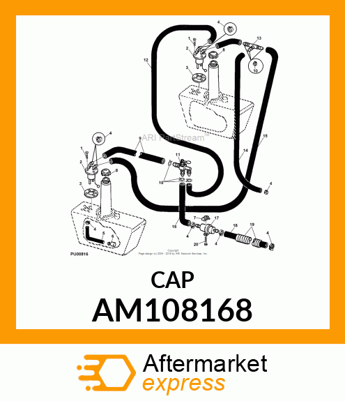 CAP, FUEL VENTED DIESEL AM108168