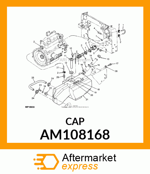 CAP, FUEL VENTED DIESEL AM108168