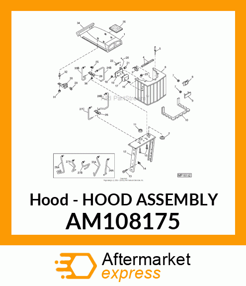 Hood - HOOD ASSEMBLY AM108175