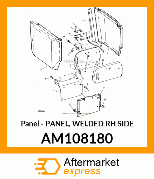 Panel - PANEL, WELDED RH SIDE AM108180