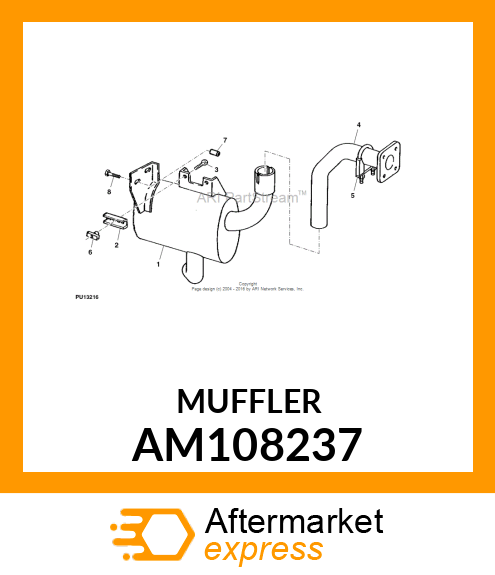 MUFFLER, EXHAUST AM108237