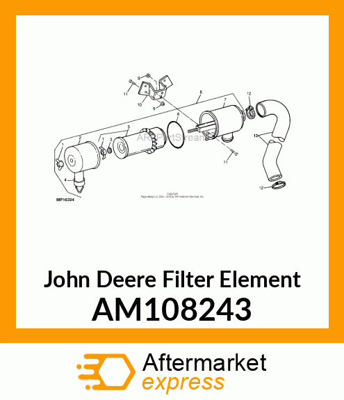 FILTER ELEMENT, ELEMENT,FILTER ASSY AM108243