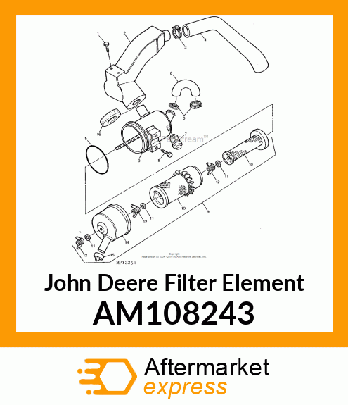 FILTER ELEMENT, ELEMENT,FILTER ASSY AM108243