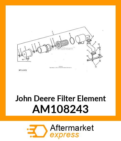 FILTER ELEMENT, ELEMENT,FILTER ASSY AM108243