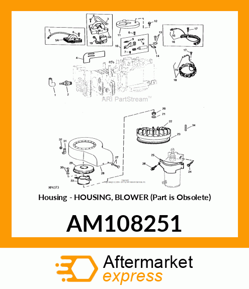 Housing - HOUSING, BLOWER (Part is Obsolete) AM108251