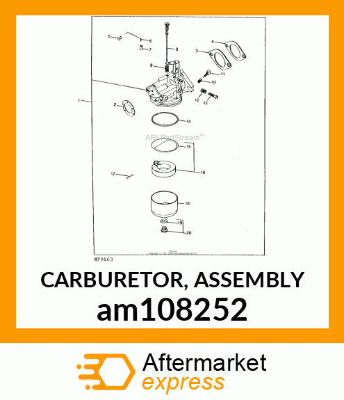 CARBURETOR, ASSEMBLY am108252