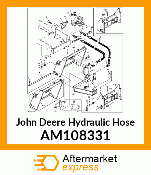 HOSE, HYDRAULIC (FRONT ATTACHMENT) AM108331