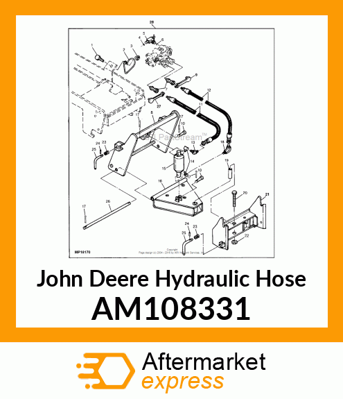 HOSE, HYDRAULIC (FRONT ATTACHMENT) AM108331