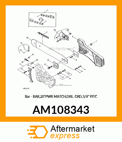 Bar - BAR,20"PWR MATCH,DBL. GRD,3/8" PITC AM108343