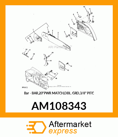 Bar - BAR,20"PWR MATCH,DBL. GRD,3/8" PITC AM108343