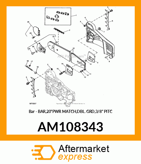 Bar - BAR,20"PWR MATCH,DBL. GRD,3/8" PITC AM108343