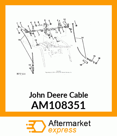 CLUTCH CABLE AM108351