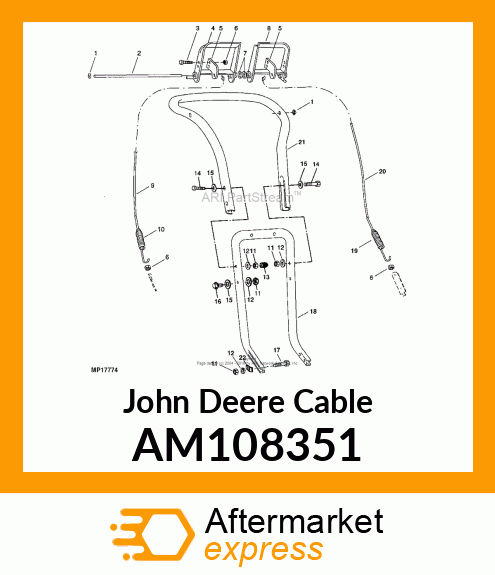 CLUTCH CABLE AM108351