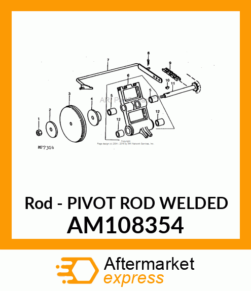 Rod - PIVOT ROD WELDED AM108354