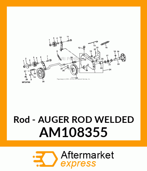 Rod - AUGER ROD WELDED AM108355