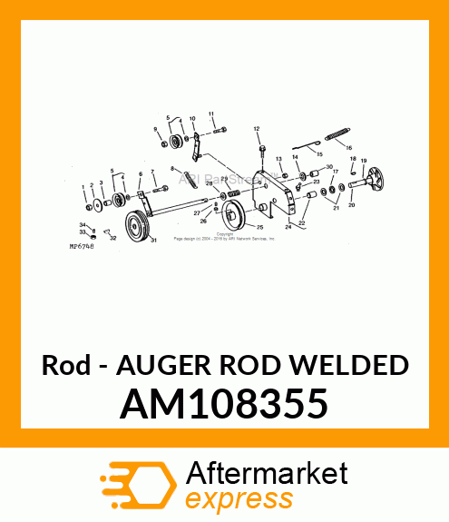 Rod - AUGER ROD WELDED AM108355
