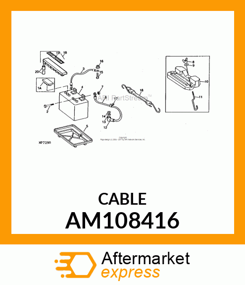 CABLE, POSITIVE BATTERY AM108416