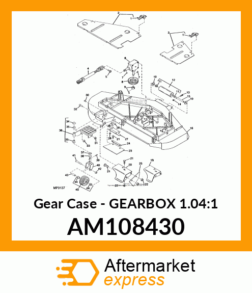 Gear Case - GEARBOX 1.04:1 AM108430