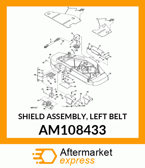 SHIELD ASSEMBLY, LEFT BELT AM108433