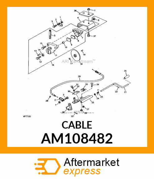 CABLE (SECONDARY BRAKE) AM108482