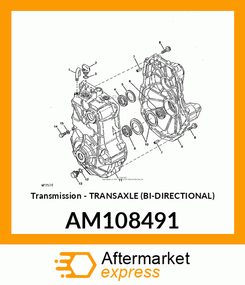 Transmission - TRANSAXLE (BI-DIRECTIONAL) AM108491