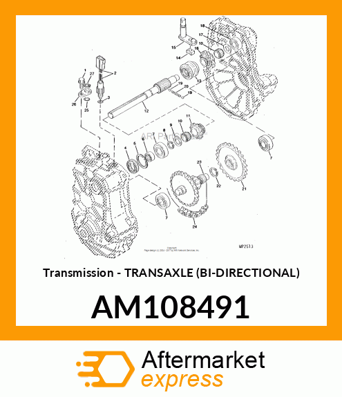 Transmission - TRANSAXLE (BI-DIRECTIONAL) AM108491