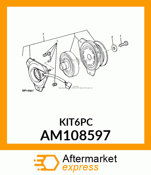 KIT, NUT amp; COIL SPRING AM108597