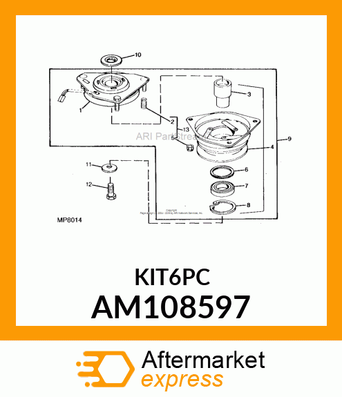 KIT, NUT amp; COIL SPRING AM108597