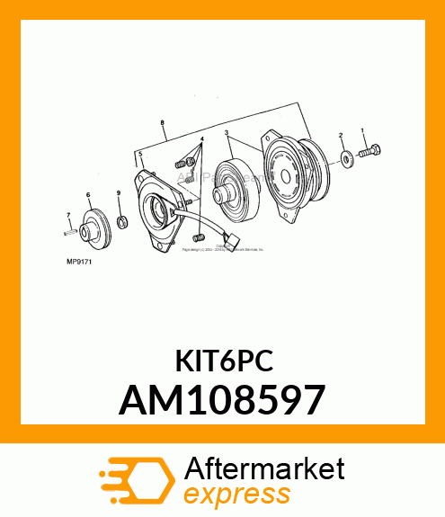 KIT, NUT amp; COIL SPRING AM108597