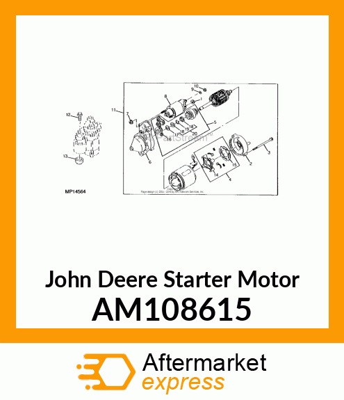 ELECTRIC STARTER ASSY AM108615