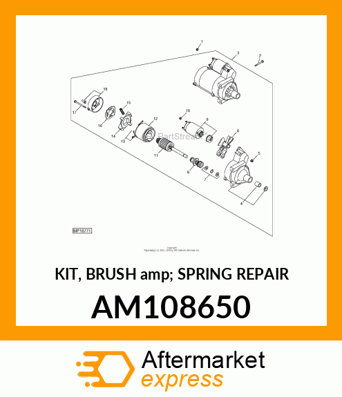 KIT, BRUSH amp; SPRING REPAIR AM108650